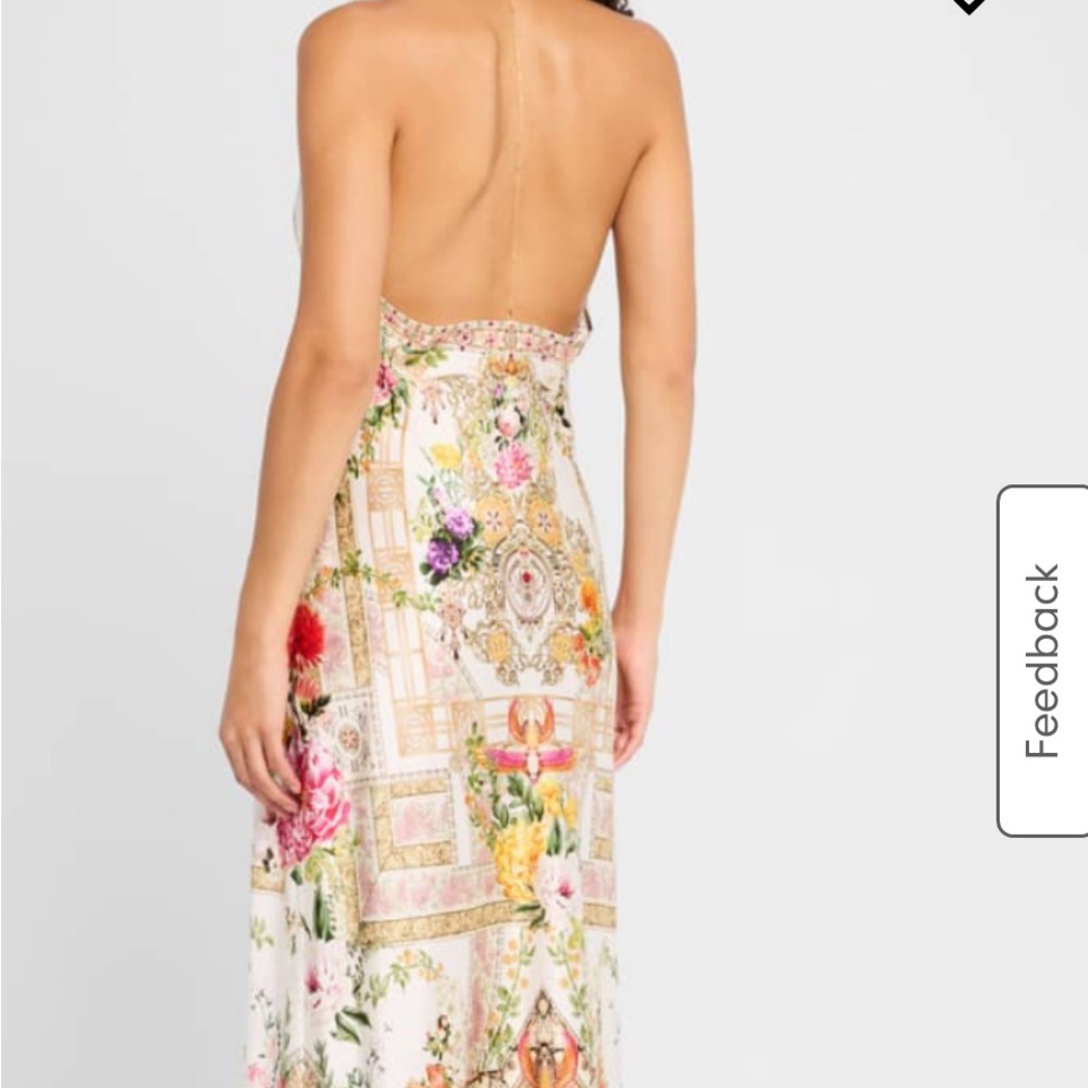 NWT Camilla Silk Egyptian Chain Open Back Size Small Gold Rose - Picture 12 of 14
